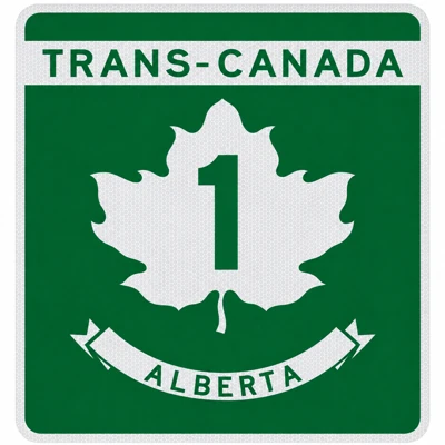 Trans-Canada Highway route marker, Highway 1, Alberta